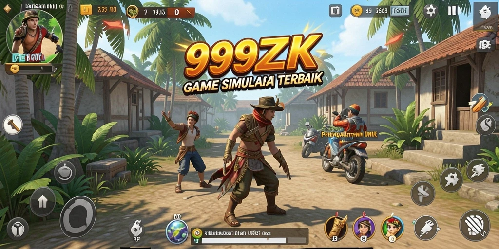 Tangkapan layar 999ZK menunjukkan gameplay simulasi yang seru dan interaktif.