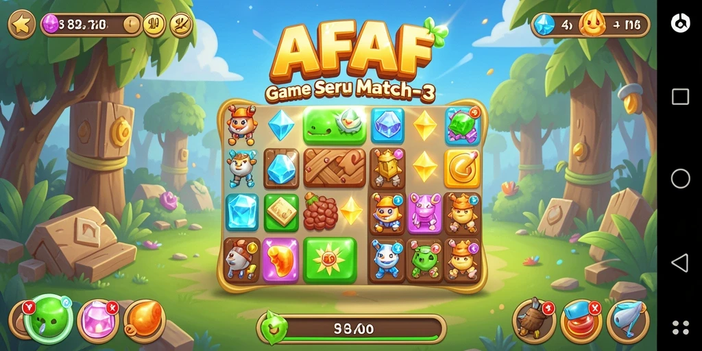 Tampilan gameplay AFAF yang menawan dan penuh warna.