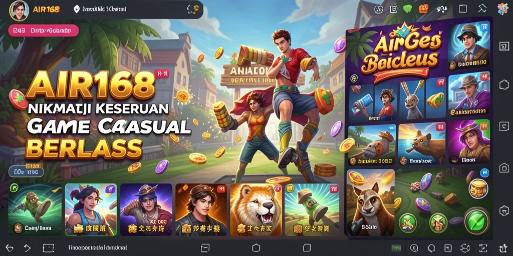 Tampilan gameplay AIR168 yang cerah dan menghibur.