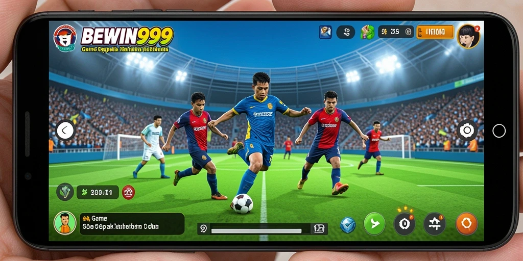 Gambaran aksi seru di lapangan sepak bola BEWIN999.