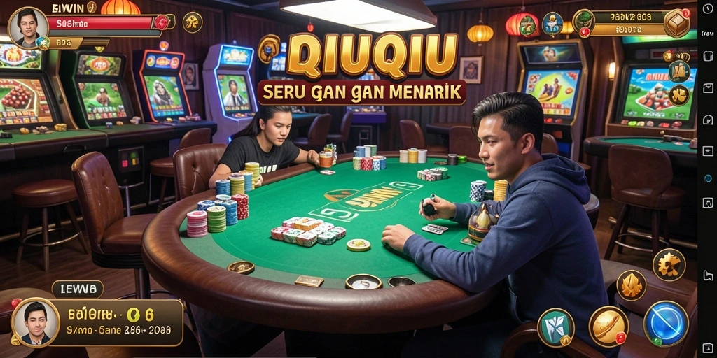 Tampilan gameplay QiuQiu yang seru dan interaktif di BIWIN.
