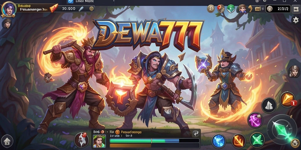 Screenshot dari gameplay seru di DEWA777 menunjukkan peperangan epik antar pemain.