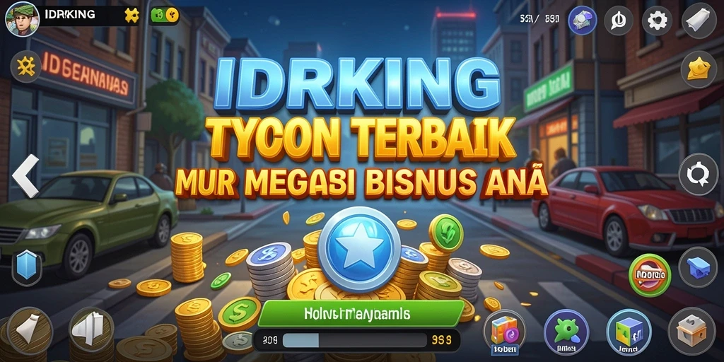 Screenshot gameplay <strong>IDRKING</strong> menunjukkan strategi bisnis yang seru.