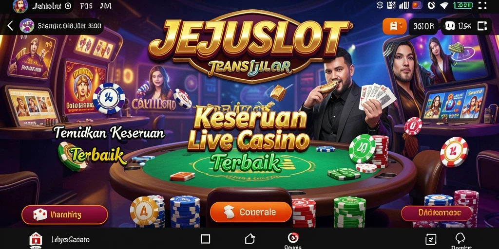 Gameplay seru di JEJUSLOT dengan dealer langsung yang interaktif.