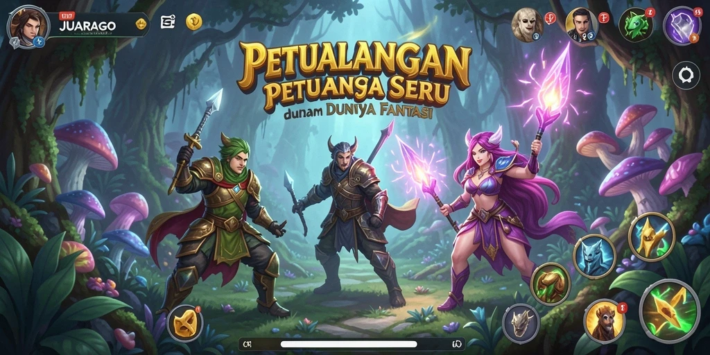 Tampilan gameplay JUARAGO yang memukau dan menantang.
