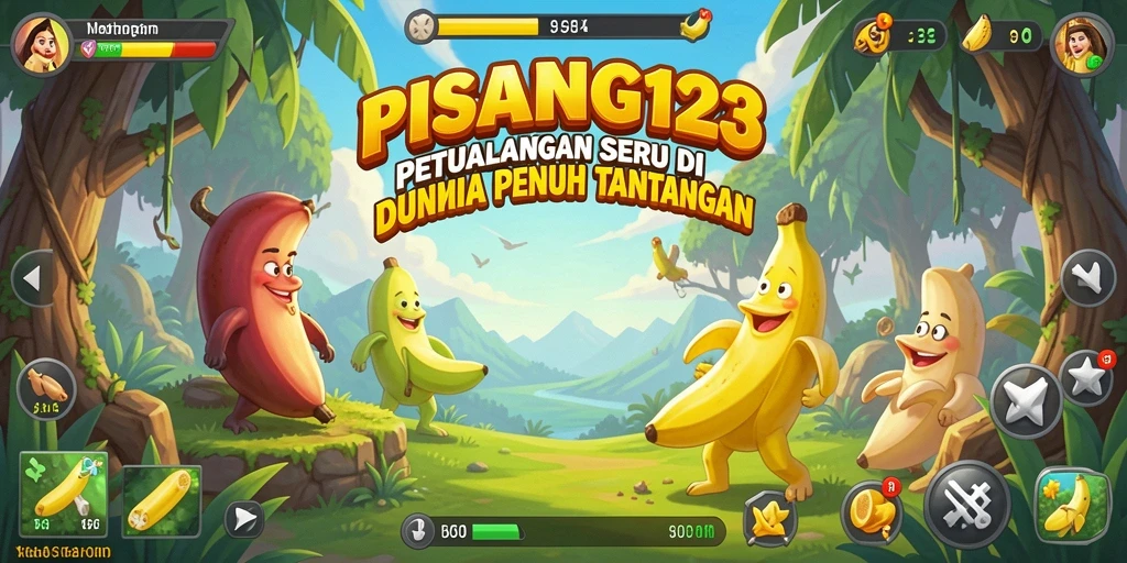 Tangkapan layar PISANG123 menampilkan aksi petualangan seru di dunia misterius.