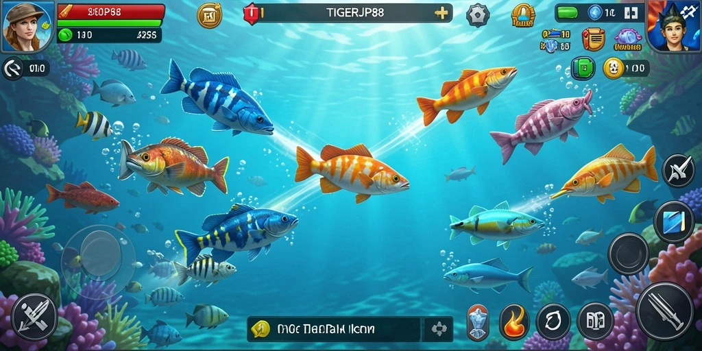 Tangkapan layar utama dari gameplay Tembak Ikan TIGERJP88