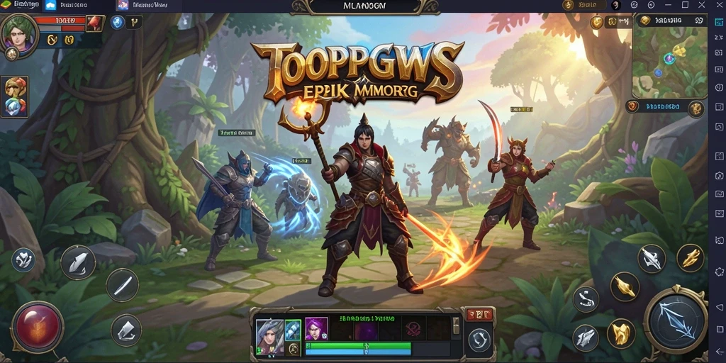 Tampilan gameplay seru dalam TOOPGWS dengan petualangan MMORPG yang mengasyikkan.