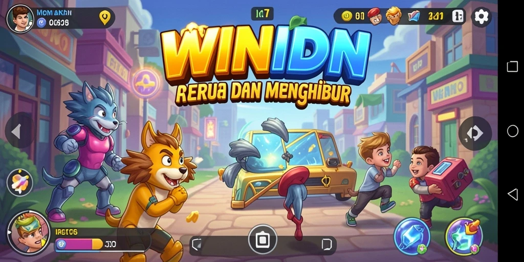 Tampilan gameplay seru dari game Arcade WINIDN.