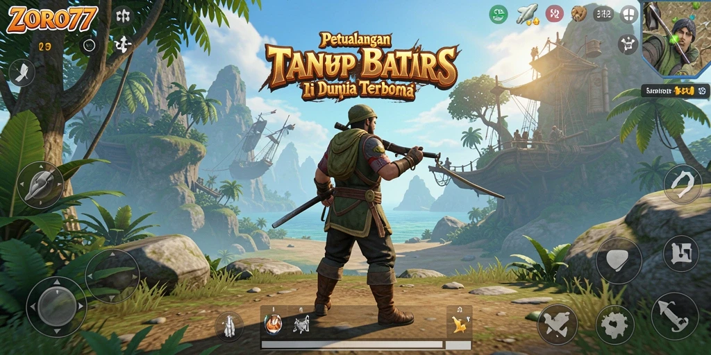 Tangkapan layar menampilkan gameplay seru di dunia terbuka ZORO77.